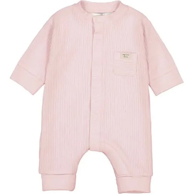 Mayoral Гащеризон дълъг без чорапки за новородено момиче в светлорозов цвят Mayoral
