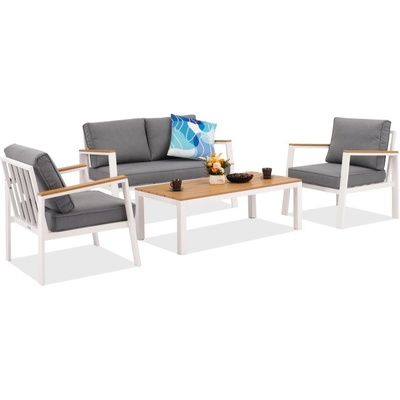 Garden Point Zakintos Coffee 4 алуминиеви комплекта бял Garden Point (GAP1470-2)