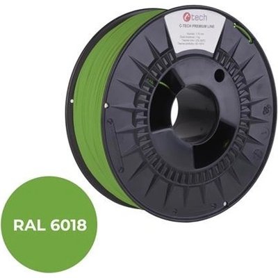 C-Tech Premium Line PETG, zelenožlutá, RAL6018, 1,75mm, 1kg