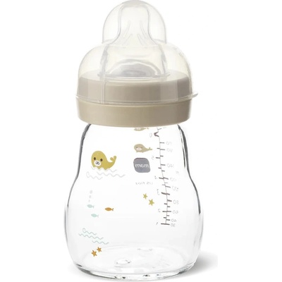 Mam Dětská antikoliková láhev Feel Good skleněná béžová 170 ml