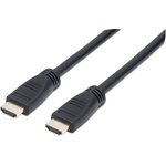 Manhattan Кабел „Манхатън - HDMI към HDMI (Ethernet HEC, ARC, 3D, 4K60Hz, кабел за монтаж на стена, екраниран, 1 м, черен) 353922 (353922)