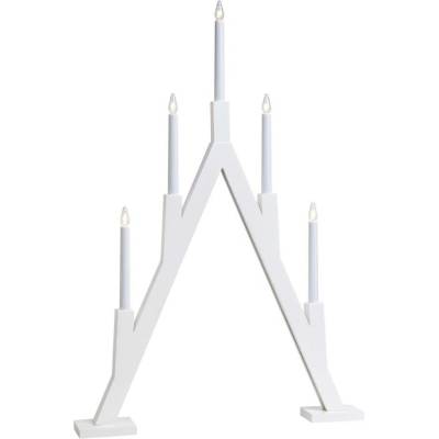 Markslöjd 703835 - Vianočný svietnik BJURFORS 5xE10/3W/230V borovica/biela 703835