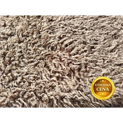 Umělá kožešina, Teddy - hnědá, 24 mm vlas, šíře 150 cm - metráž metráž
