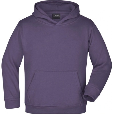 James & Nicholson Detská mikina s kapucňou JN047k Aubergine