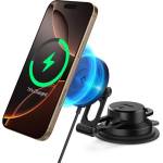 Spigen Авто зарядно Spigen OneTap Pro 4 MagSafe с поставка, черен - безжичен / табло / предно стъкло (ACP08544)
