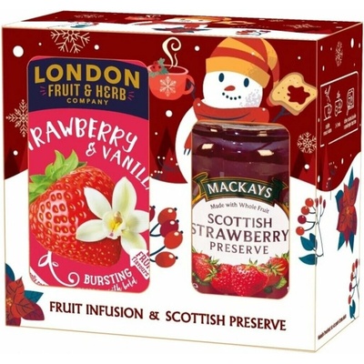 Mackay's London jahoda s vanilkou a jahodový džem vianočný 340g