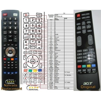 GENERAL ACER 25. MAM0J. 001, RC-H5003-880 - съвместимо дистанционно управление на марката General (25.MAM0J.001, RC-H5003-880)