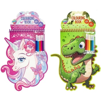 Moxy Книжка за оцветяване, с форма на животно, с 5 флумастер (5525100198)