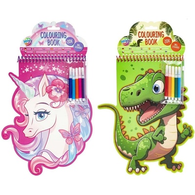 Moxy Книжка за оцветяване, с форма на животно, с 5 флумастер (5525100198)