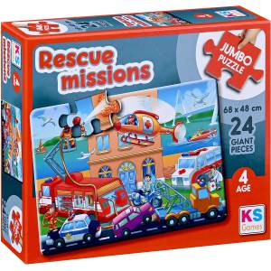 KS Games Пъзел KS Games от 24 XXL части - Спасителни мисии (JP31009) - baby