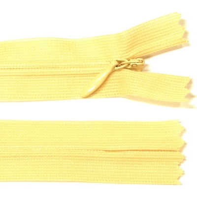 Spirálový zip no.3 skrytý nerozepínací 22cm - více barev color: 510 žlutá