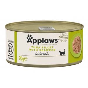 Applaws Tuna Fillet with Seaweed in broth - Месни хапки риба тон и водорасли в бульон 70 гр 1009CE-A