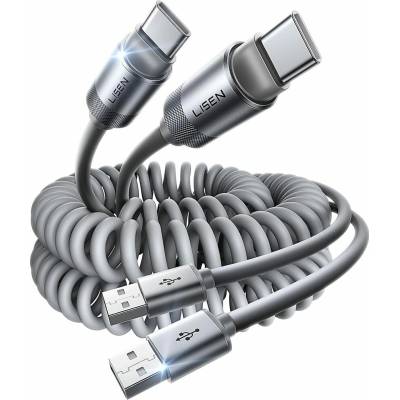 Lisen L114 pro CarPlay USB - USB-C 3 A 1m šedý