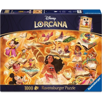 Ravensburger Пъзел Ravensburger от 1000 части - Disney Lorcana: Glimmers of the Realm - Amber