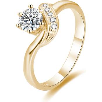 Olivie strieborný zásnubný prsteň Gold 4332