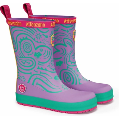 Affenzahn Rainboot Vegan Plashy Owl zelená fialová