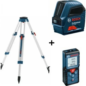 Bosch Лазерен нивелир Bosch GLL 2-10, 10 m + Лазерна ролетка Bosch GLM 40 + Статив Bosch BT 160 (0601091200+0601063L00+0601072900)