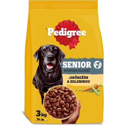 Pedigree Dry Senior drůbeží se zeleninou 3 kg