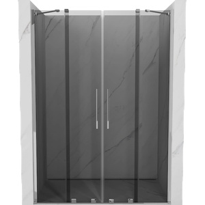 Mexen Velar Duo плъзгащи се душ врати 160 cm, графит, хром - 871-160-000-42-01 (871-160-000-42-01)