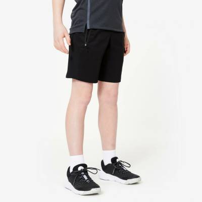 DECATHLON Detské priedušné šortky na cvičenie čierne