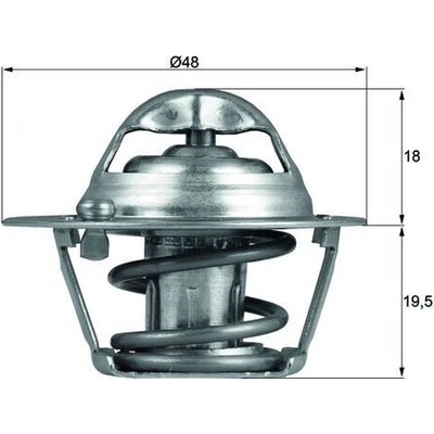 Termostat, chladivo MAHLE TX 121 74D