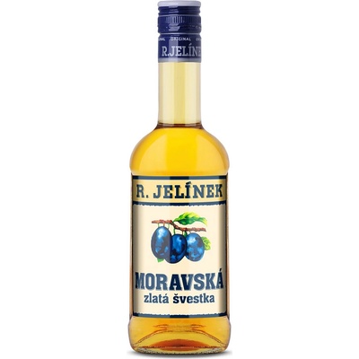 Rudolf Jelínek Moravská Slivka Zlatá 40% 0,5 l (čistá fľaša)