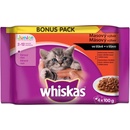 Whiskas Junior masový výběr ve šťávě 4 x 85 g