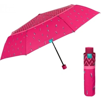 Дамски неавтоматичен чадър Perletti Time 26177, Цикламен