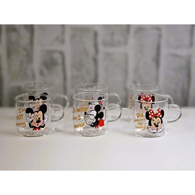 120 ML Mini Mickey стъклени чаши за кафе, чай, мляко, лате (2-14122)