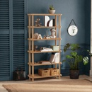 Knižnica v dekore borovice v prírodnej farbe 80x168,5 cm Step - Kalune Design