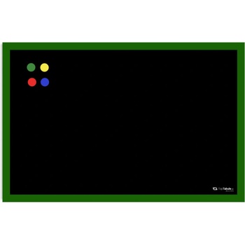 Toptabule.sk KRTCL01 Čierna kriedová tabuľa v zelenom drevenom ráme 40 x 30 cm / nemagneticky