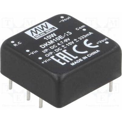 MEAN WELL DKM10E-15 Měnič: DC/DC; 10W; Uvst: 4,7÷8VDC; Uvýst: 15VDC; Uvýst2: -15VDC; DIP
