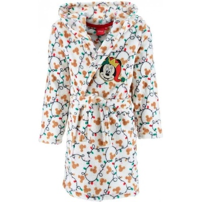 Sun City Dívčí vánoční coral fleece župan s kapucí Minnie Mouse – Zboží Dáma