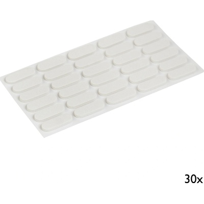 Walteco Tlmič dvierok 22x8mm, samolepiaci, biely, 30 ks , 85080