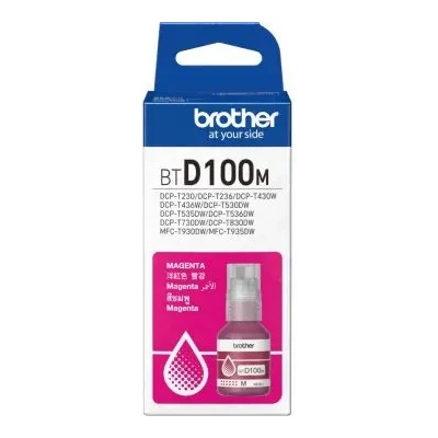 BROTHER БУТИЛКА МАСТИЛО ЗА BROTHER MFC-T930DW/DCP-T830DW/DCP-T730DW/DCP-T530DW/DCP-T430W/DCP-T230 - Ink Bottle - Magenta - PN BTD100M (BT-D100M) (201BRABTD100M)