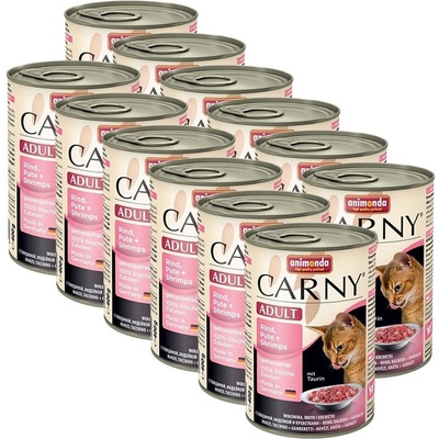 Animonda Carny Adult hovädzie morčacie & krevety 12 x 400 g