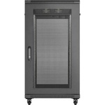 Lanberg Комуникационен шкаф Lanberg Rack Cabinet 19" Free-Standing 22U/600X1200 (FlAT Pack) With Mesh Door Black (FF01-6222-23B)