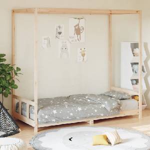 vidaXL Рамка за детско легло, 90x200 см, масивна чамова дървесина (834522)
