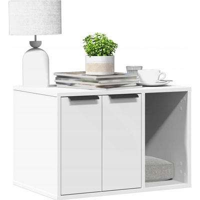 VidaXL Domeček pro kočky obdélníkový bílý 60 x 40 x 40 cm – Hledejceny.cz