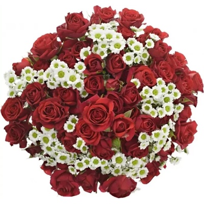 Míchaná kytice 24 ks ROSELLINA 50cm