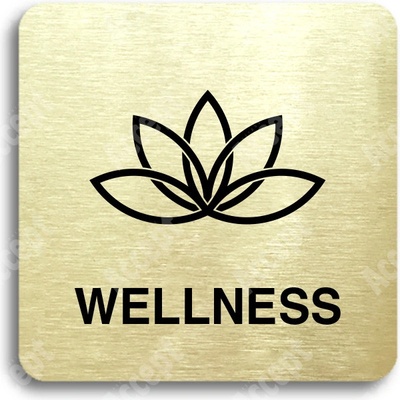 ACCEPT Piktogram wellness - zlatá tabulka - černý tisk bez rámečku