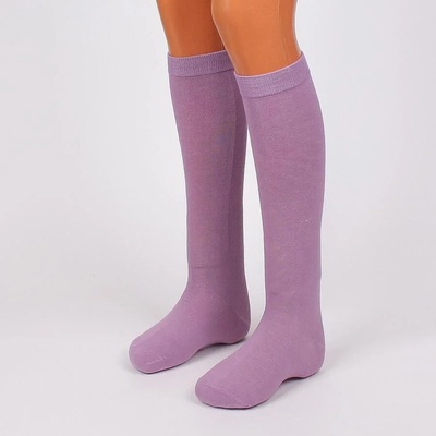 Дамски 3/4 памучни чорапи в лилав цвят