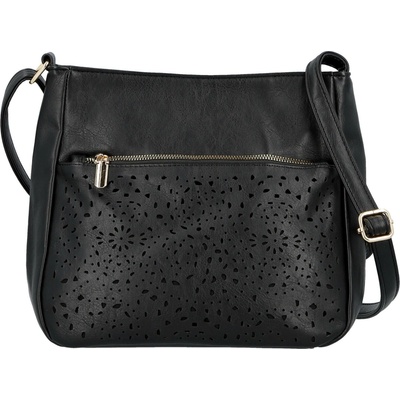 Trendy dámská koženková crossbody kabelka Orma černá
