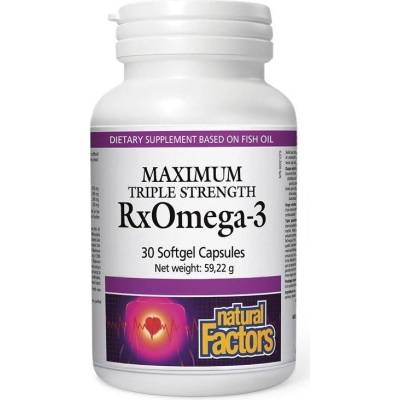 Natural Factors RxOmega-3 Maximum Triple Strength, 30 софтгел капсули, Natural Factors (8918GNU NF)