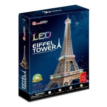 CubicFun 3D puzzle svítící Eiffelova veža 82 ks