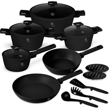 Berlinger Haus BH-8246 Комплект прибори за хранене от 15 части, колекция Monaco - черен (BH-8246)