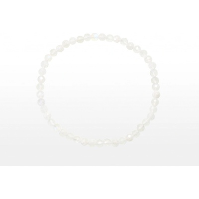 SVĚT KAMENŮ s.r.o. Měsíční kámen bílý EXQ náramek fazetovaný 4 mm 00233606