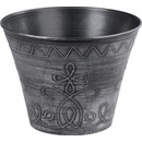 Kvetináč Strend Pro Flower, 24,5x19,3 cm, strieborný, metalický efekt