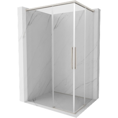 Mexen Rox Duo плъзгаща душ кабина 120 x 85 см, прозрачна, четкан никел - 8C2D-120-085-97-00 (8C2D-120-085-97-00)