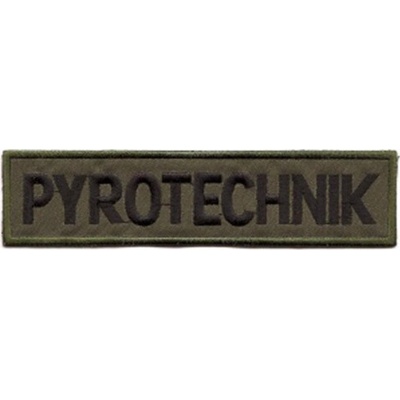 NAVYS Nášivka PYROTECHNIK veľká OLIV VELCRO